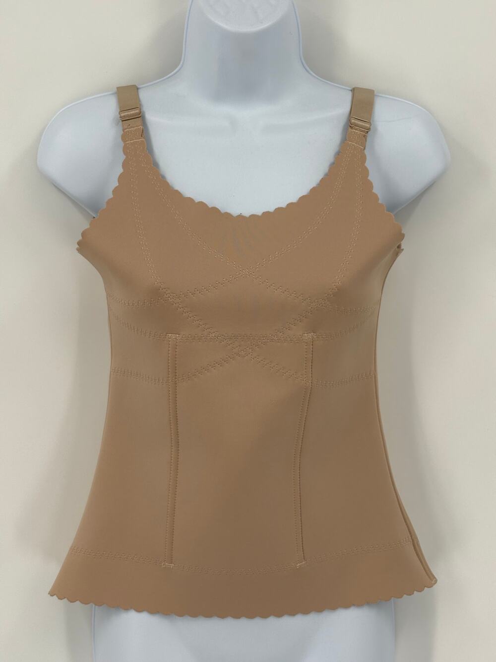 Prima Valentina Nude Beige Shapewear Bodysuit Adjustable Straps Large